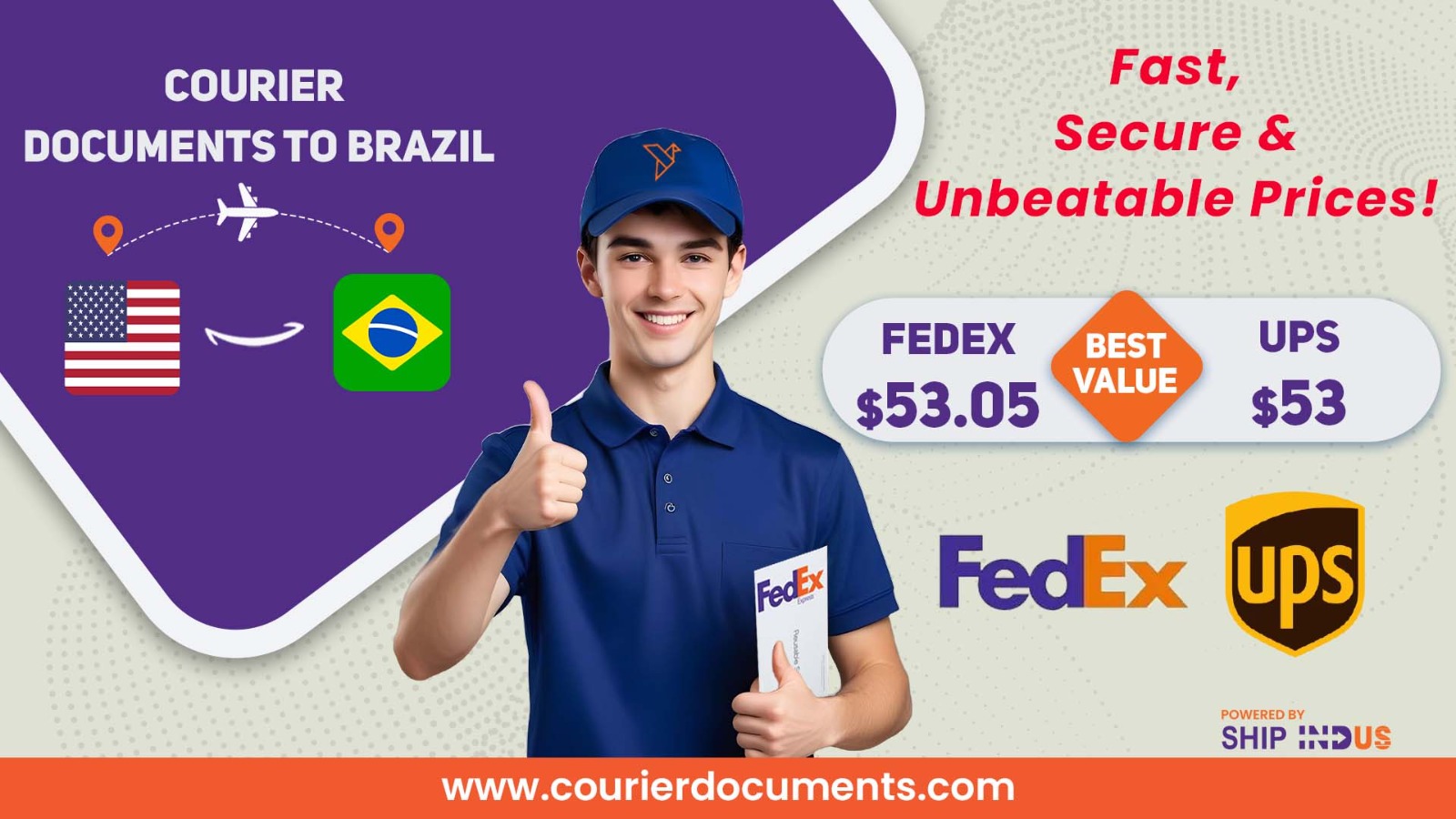 Courier Documents to Brazil