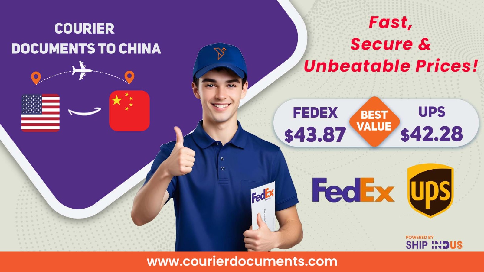 Courier Documents to China