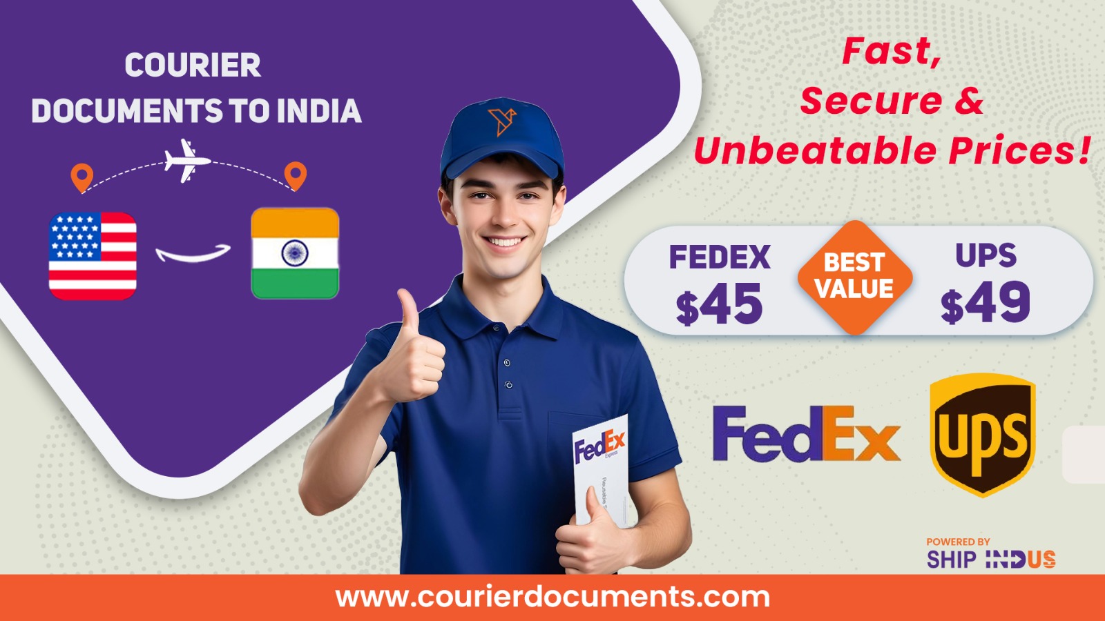 Courier Documents to India