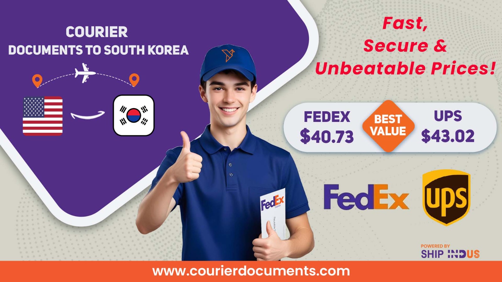 Courier Documents to South Korea